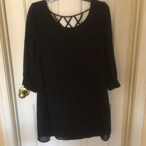 Black shift dress